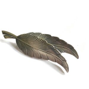 Vintage JEWELART Sterling Silver Leaves Brooch